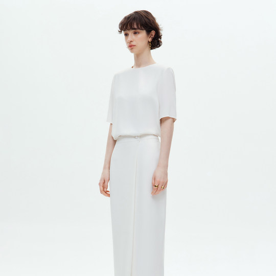 VER TOW 2025春季新款女士白色气质通勤时尚简约西服半裙西装套装