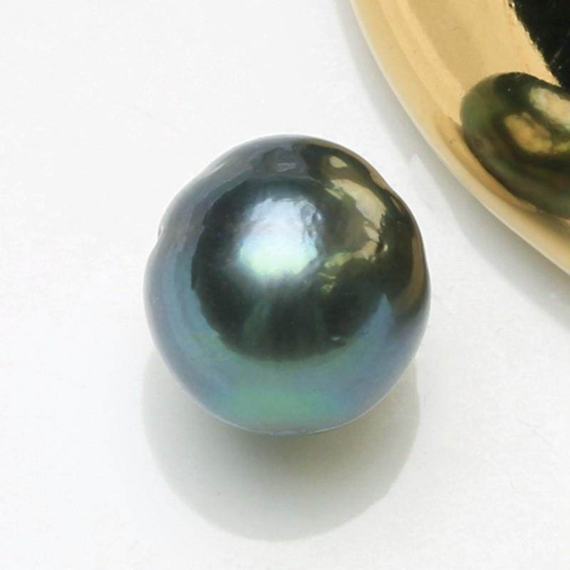 【螺纹大溪地】7mm天然海水孔雀绿巴洛克黑珍珠散珠裸珠可定制BNL,淘宝优惠券,粉丝福利购,淘宝优惠卷