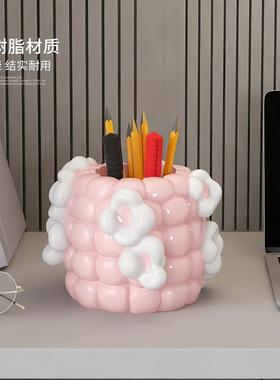 创意笔筒摆件家居饰品办公室桌面摆设化妆收纳儿童男女孩生日礼物