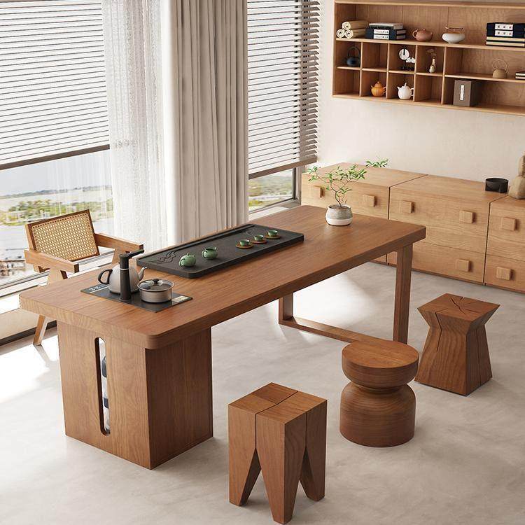 新中式茶桌阳台家用茶台实木客厅茶几小户型简约办公泡茶桌椅组合,淘宝优惠券,粉丝福利购,淘宝优惠卷