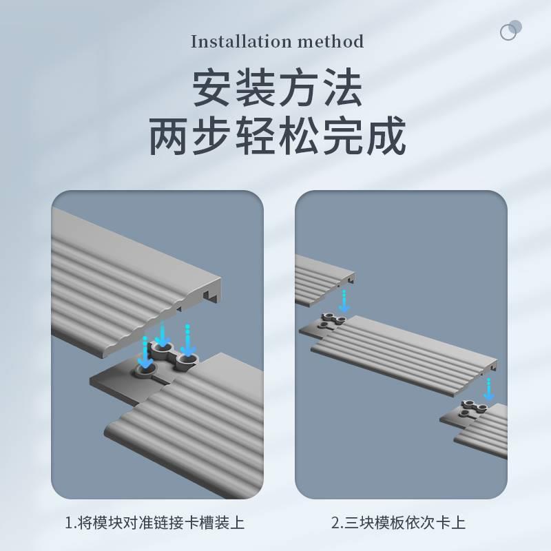 适用科沃斯X1追觅云鲸小米石头扫地机器人门槛条爬坡垫台阶斜坡条-图2