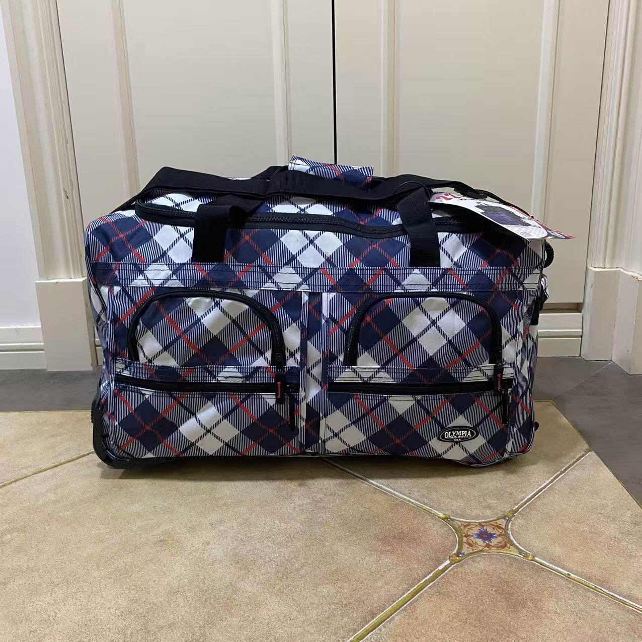 出口美国可折叠多口袋两轮拉杆包大容量行李包可折叠可登机旅行包,淘宝优惠券,粉丝福利购,淘宝优惠卷