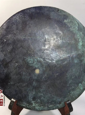 古董旧货收藏唐代J黑纹饰四神镜I老八封青铜镜镜镜