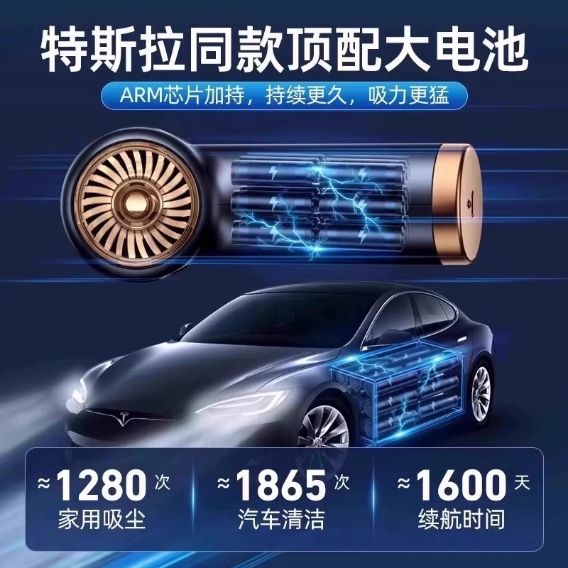 【官方正品】车载无线吸尘器大功率手持式大吸力小型家用吸尘机