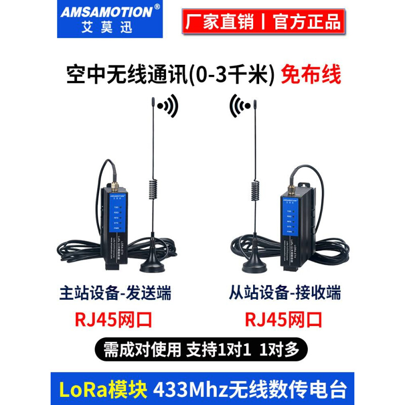 lora无线通讯收发传输485远程串口信号数传电台模拟量模块-图0