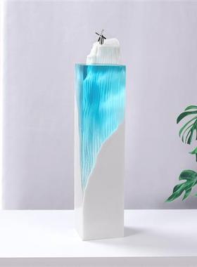 酒店样板房别墅装饰现代创意雕塑透明树脂风景朋友送礼工艺品摆件