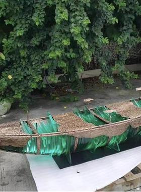 创意镂空小船古铜色透明亚克力家居饰品摆件商业售楼处大型雕塑