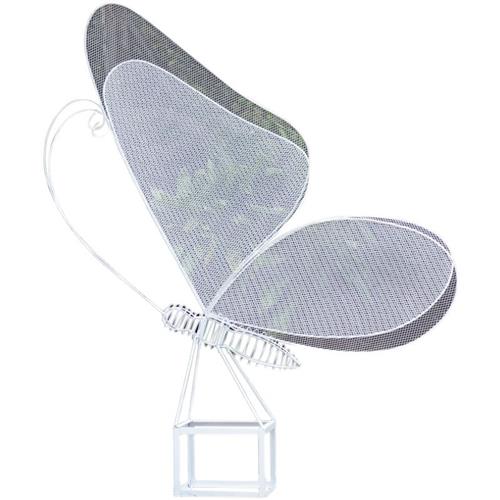 户外铁艺动物镂空蝴蝶不锈钢蜻蜓梅花鹿雕塑摆件兔子草坪装饰发光 - 图1