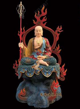 寺庙供奉谛听地藏王菩萨神像闵公道明护法树脂玻璃钢佛像雕塑摆件