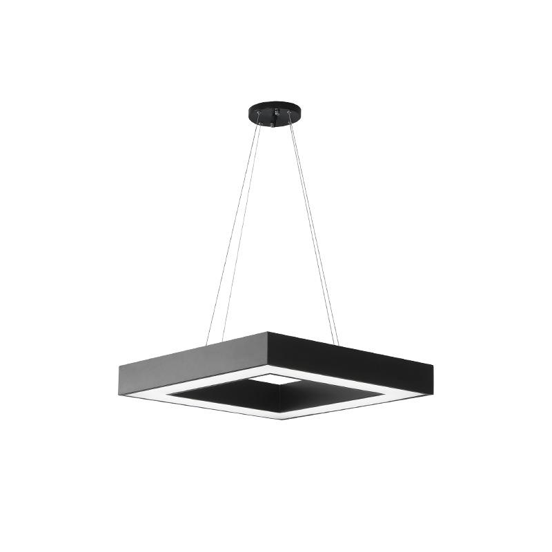 LED空心四边形灯具现代简约办公司健身房商业店铺灯饰回字形吊灯 - 图3