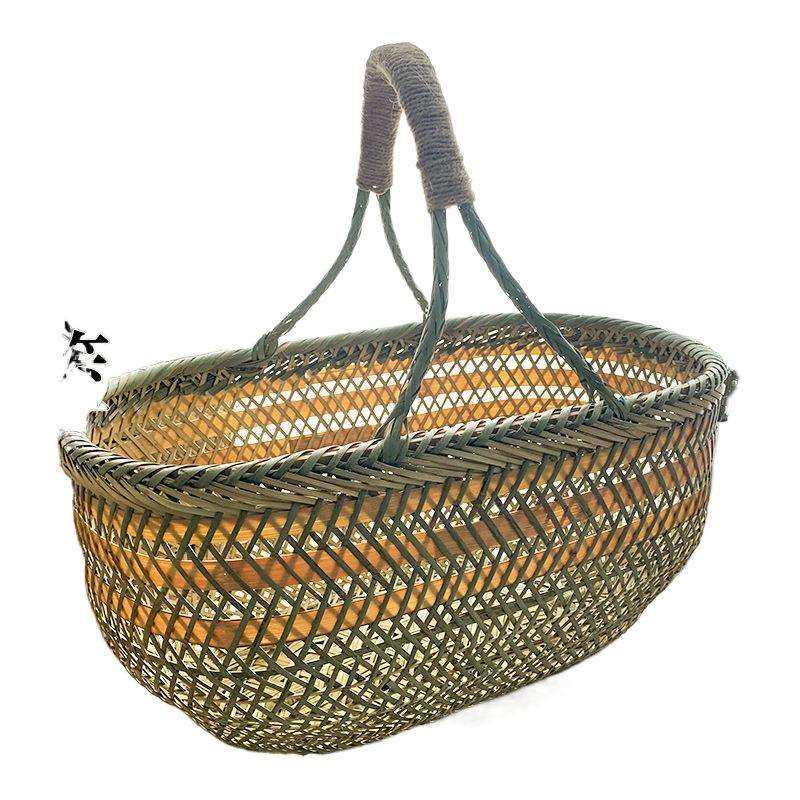 &纯手工竹篮编制品家用买菜送礼鸡蛋篮水果篮环保厨房收纳老式竹,淘宝优惠券,粉丝福利购,淘宝优惠卷