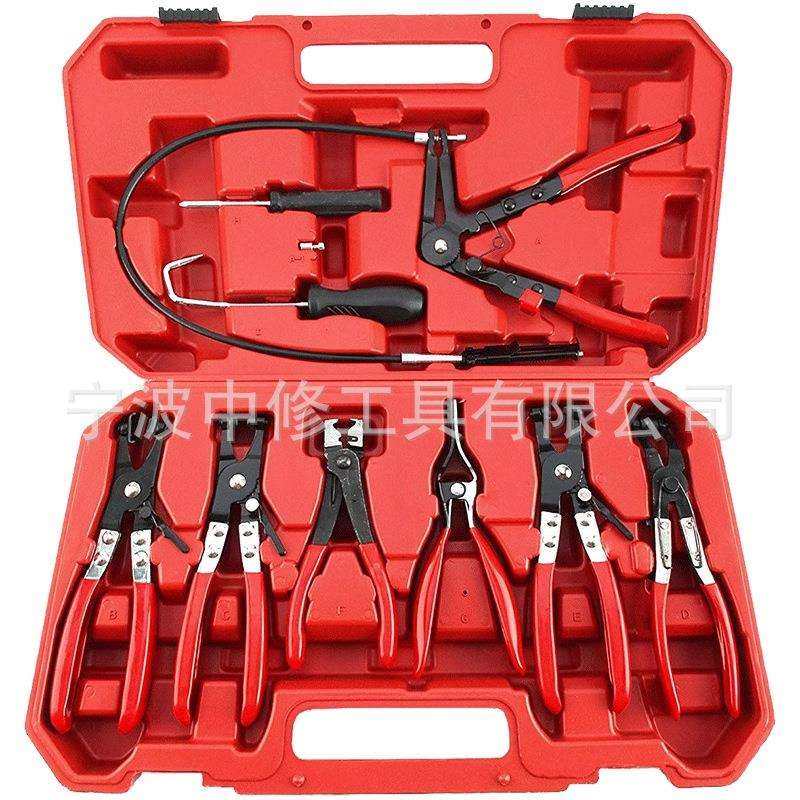 9件管束夹钳组套汽车水管夹钳卡钳直型喉式管束钳卡扣钳卡箍工具,淘宝优惠券,粉丝福利购,淘宝优惠卷
