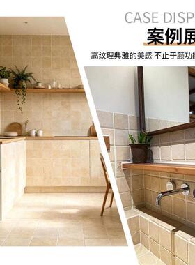 天然莱姆石地铺石室内砖仿古砖民宿花园条砖天然石材背景墙装饰