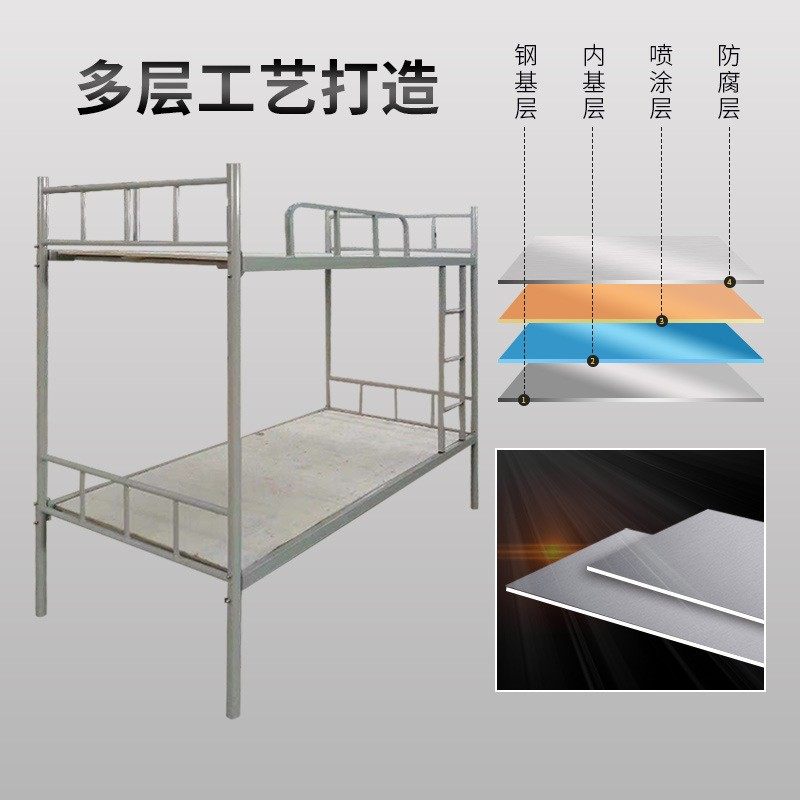 上下铺铁床成人双层铁架床学生员工宿舍工地高低铁艺床钢制子母床,淘宝优惠券,粉丝福利购,淘宝优惠卷