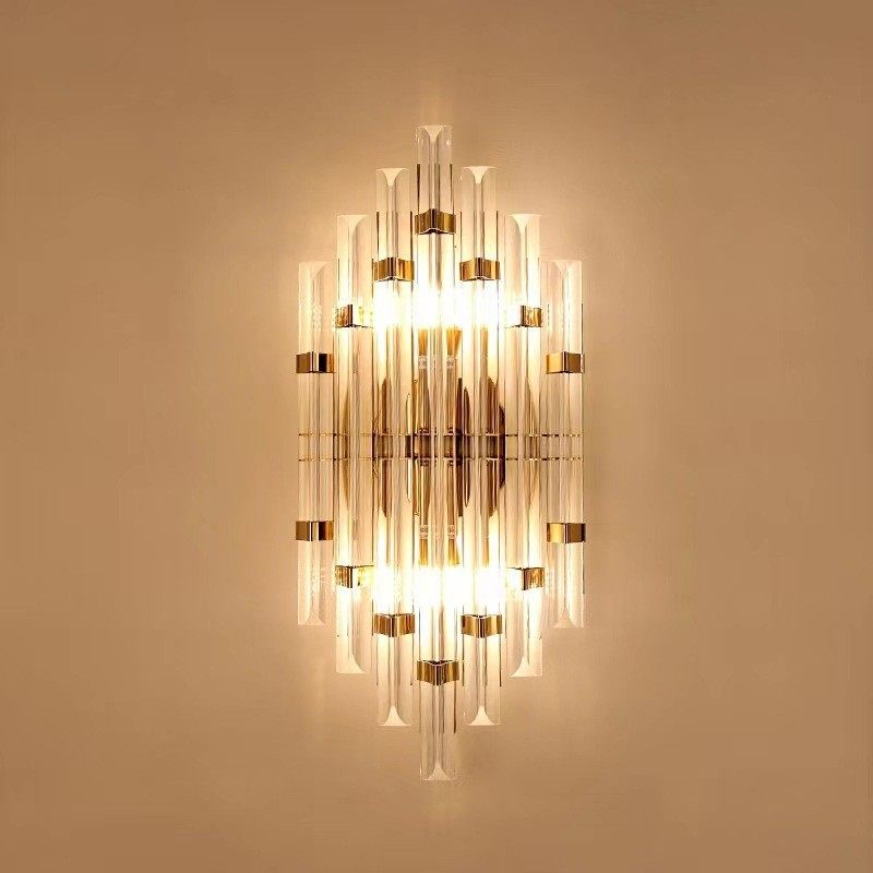 欧式轻奢水晶玻璃墙灯现代简约客厅电视背景墙壁灯酒店卧室床头灯,淘宝优惠券,粉丝福利购,淘宝优惠卷