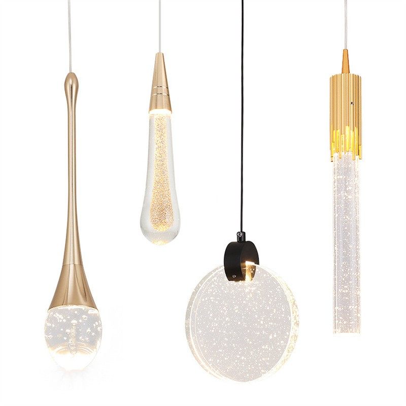 卧室床头小吊灯网红轻奢床头柜水晶吊线灯电视背景墙吧台单头水滴,淘宝优惠券,粉丝福利购,淘宝优惠卷