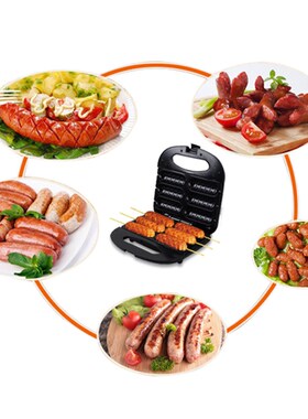 新品家用早餐机烤肉烤香o肠机 热狗机三明治机电煎烤机 hotdog ma