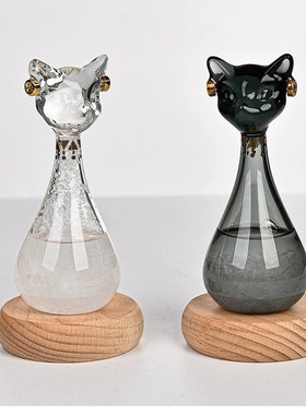 极速创意简约天气l预报瓶埃及猫风暴瓶生日礼物情人节创意礼品结