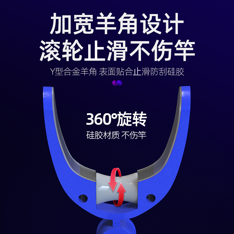 汉鼎碳素大物支架鱼竿加粗15H长杆支架轻硬防风炮台渔具鱼竿架杆 - 图1