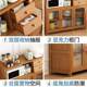 Solid wood sideboard simple wall cabinet storage cabinet household kitchen storage cabinet cupboard cabinet cupboard tea cabinet