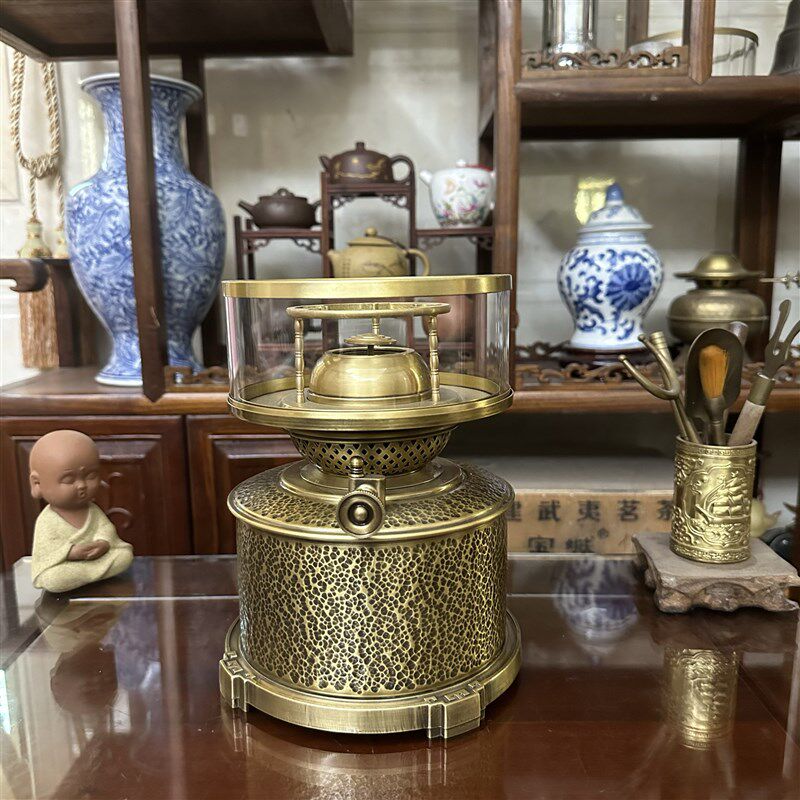 New style kerosene lamp air lamp tea stove retro old-fashioned butter tea lamp Chaoshan Kung V Fu tea set boiling water