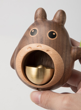 新黑胡桃木铃铛新家乔o迁礼物搬家新居礼品门上挂件装饰入户提醒