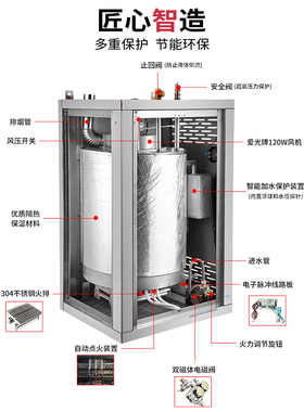 新燃气蒸汽发生器商用豆制品设z备液化天然气蒸炉节能煮浆酿酒蒸