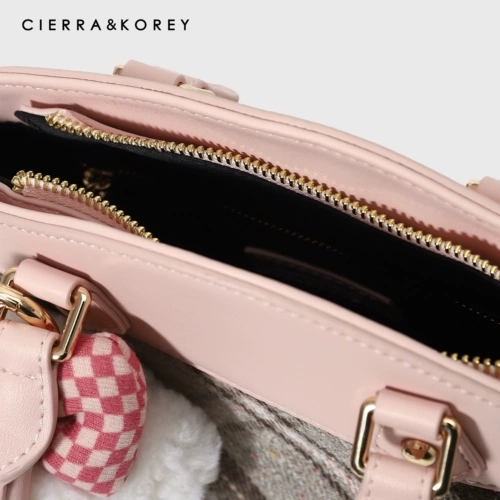 Cierra Korey Официальный веб-сайт Портативный маленький сумка для девочек 2025 Super Hot осень и зимний клетку с одной плечой.