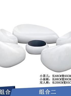 玻璃钢鲸鱼座椅雕塑小区商场公园售楼部装饰卡通蘑菇桌椅摆件造景