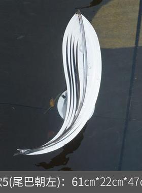 户外不锈钢鱼雕塑金属艺术墙面水池景观售楼处装饰品抽象鱼群摆件