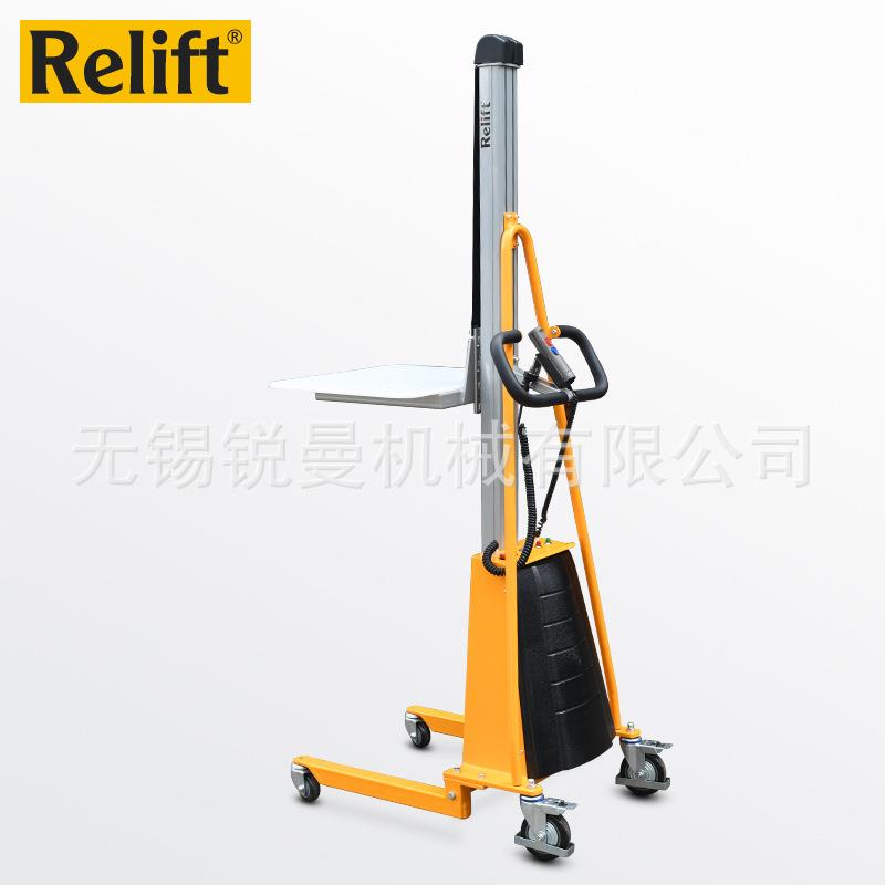 锐励迷你型电动堆高车铝合金单立柱工位升降车装卸轻型小叉车平台 - 图1