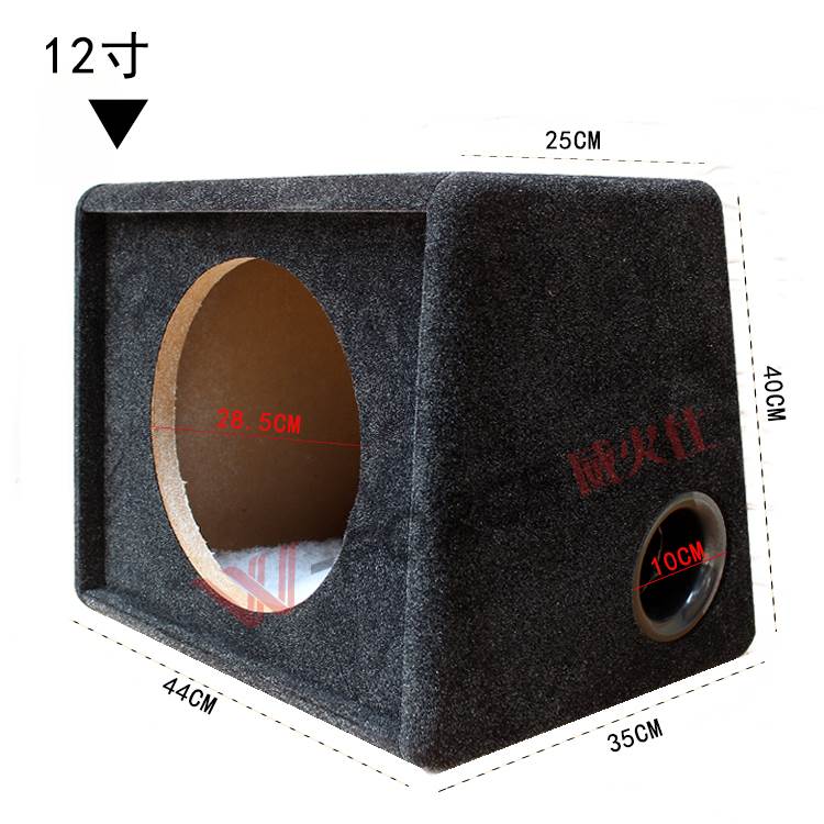汽车雪花绒空箱体10寸/12寸木箱 音箱空箱低音炮箱体特高档可家用 - 图1