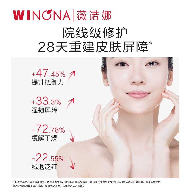 Winona/薇诺娜屏障特护霜5g组合舒缓修护敏感肌保湿滋润补水面霜