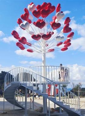 户外网红打卡拍照爱心藤椅花海座椅鸟巢吊椅酒店商场民宿装饰摆件