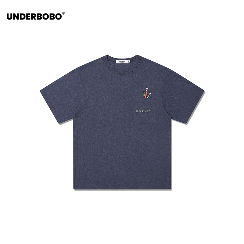 BOBO画家系列短袖T恤男女同款 25春夏季简约休闲通勤情侣上衣内搭 - 图0
