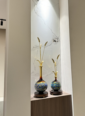 穗穗平安铜麦穗摆件入户玄关柜正对门装饰品轻奢高端乔迁开业礼品