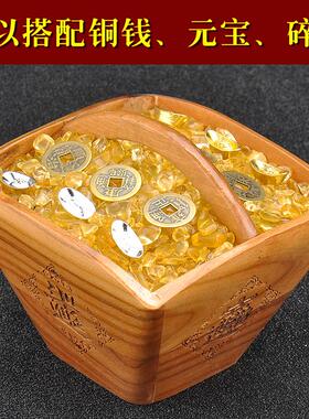 桃木升斗摆件升米斗老式斗升升子实木日进斗金仿古旧米斗聚财乔迁