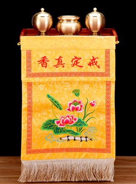 极速寺庙用品戒定真拈香香套装纯黄铜拉丝香N粉盅檀香罐檀香炉托