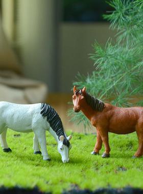 极速水牛摆件中国风创意微景观小马装饰品盆景假山摆饰.造景桌面