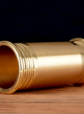 极速佛具黄铜加厚圆边拉丝香桶佛堂摆件家用M供奉装放香的香桶香