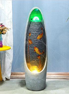 极速招财流水f摆件客厅落地室内沙发旁循环水景观加湿器风水轮开