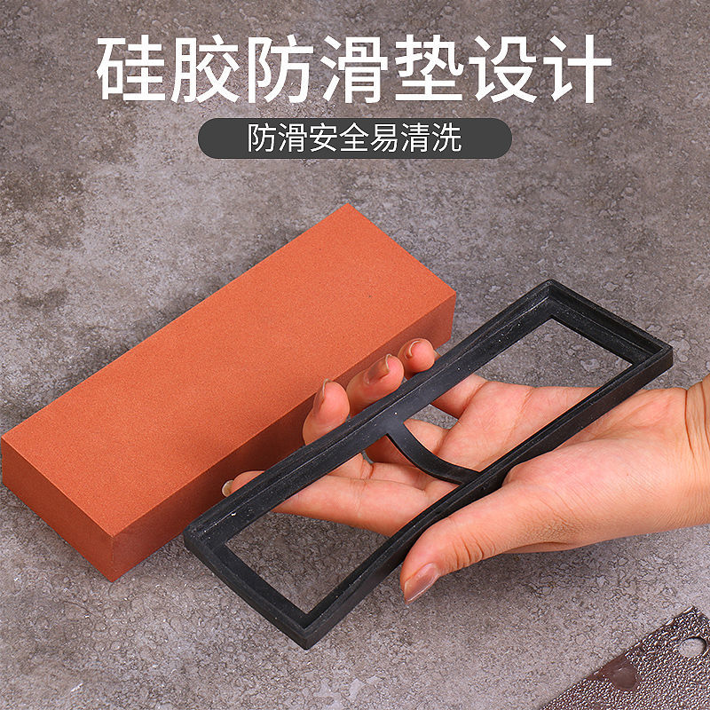 日本虾牌1000目磨刀石家用菜刀厨房开刃专用双面粗细天然油石磨石 - 图3