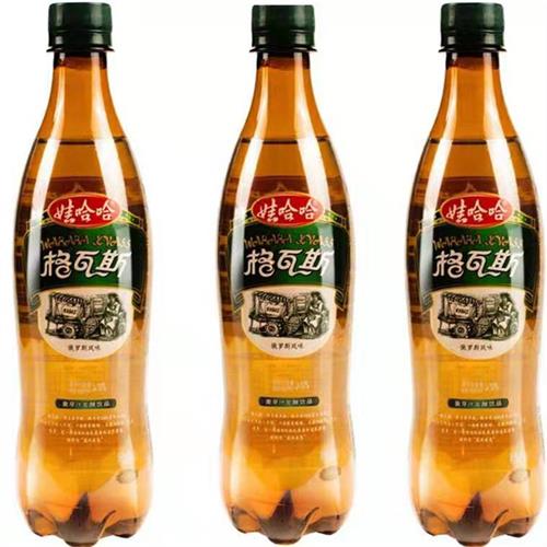 娃哈哈格瓦斯饮料啤酒味330ml600ml瓶整箱碳酸可乐麦芽汁饮品特价 - 图0