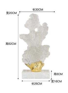 新中式白菜玄关招财摆件酒店大堂售楼处透明树脂雕塑公司装饰品