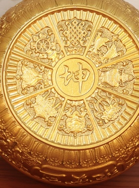 2025新款黄铜双鱼聚宝盆风水招财家居装饰品开业礼品米缸摆件