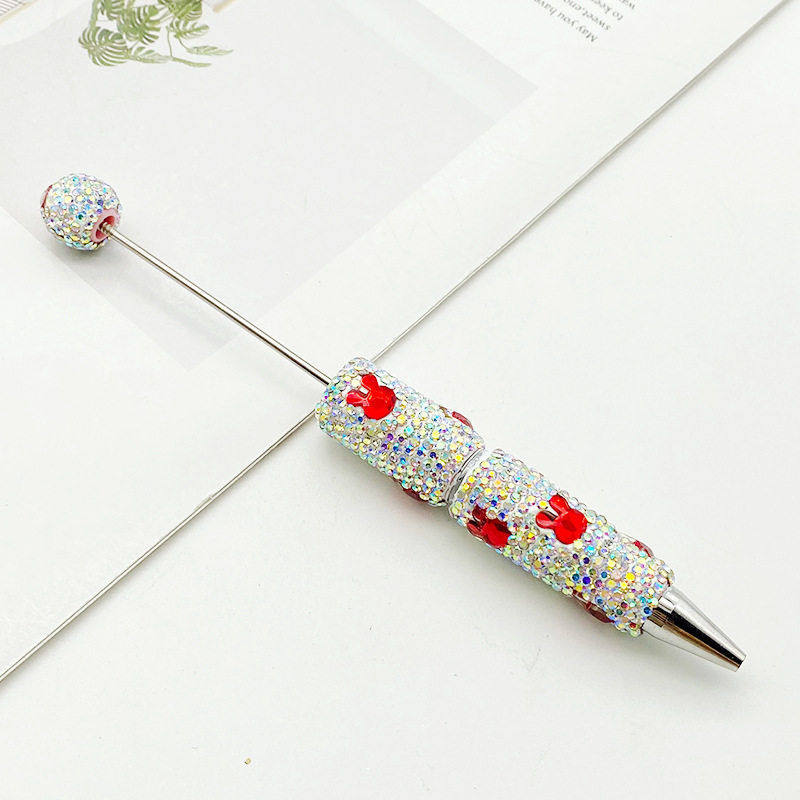 重工七彩兔兔满钻串珠笔彩虹光泽米老鼠钻石圆珠笔端轻奢萌粒笔,淘宝优惠券,粉丝福利购,淘宝优惠卷