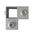 20/25/30mm square pipe connection tee-way without welding