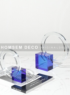 轻奢创意软e装饰品水晶家居桌面摆件样板售楼处玄关现代酒店摆设