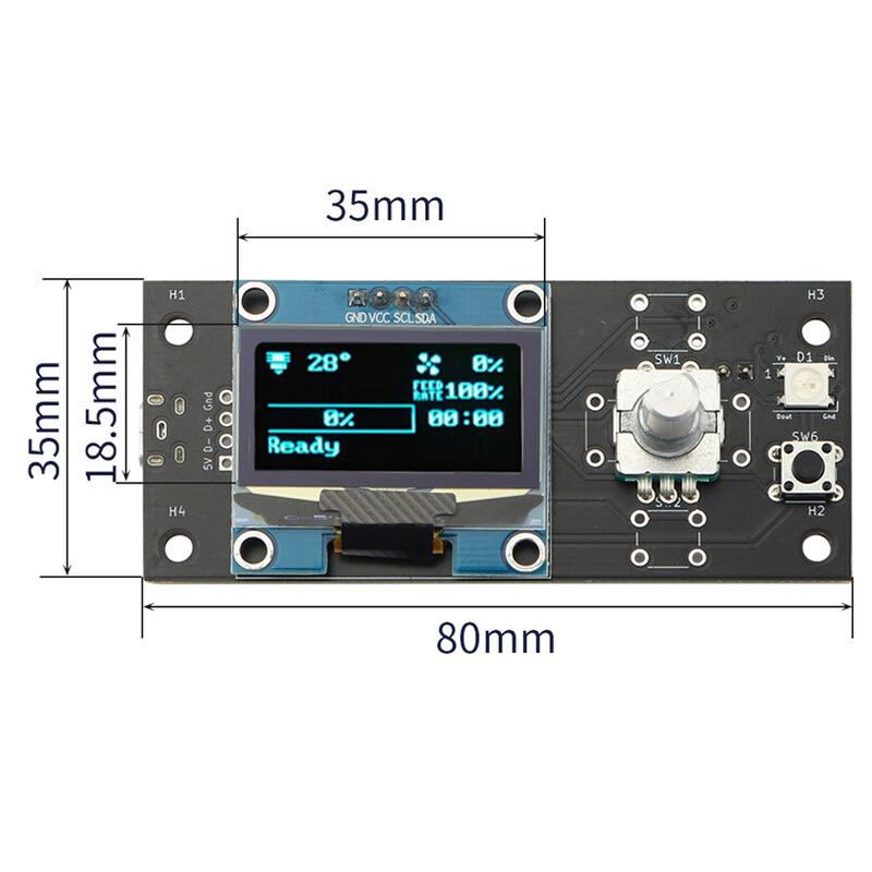 3D打印机配件 Voron V0&V0.1/2 OLED显示屏适用Raspberry Pi-图1