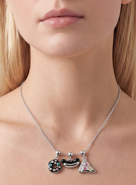 【所有女生直播间】iMOKJT甜品系列个性项链热狗汉堡披萨吊坠DIY